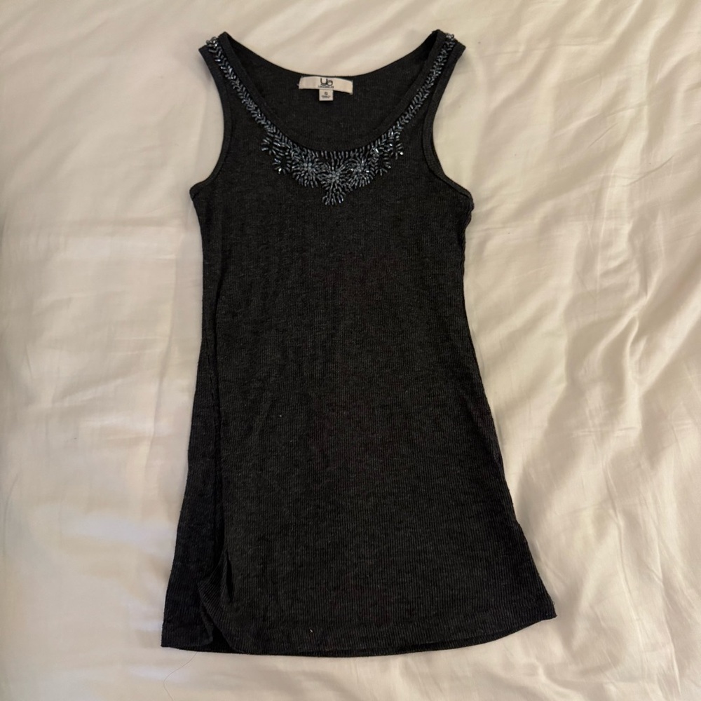 Black Embellished Tank Top